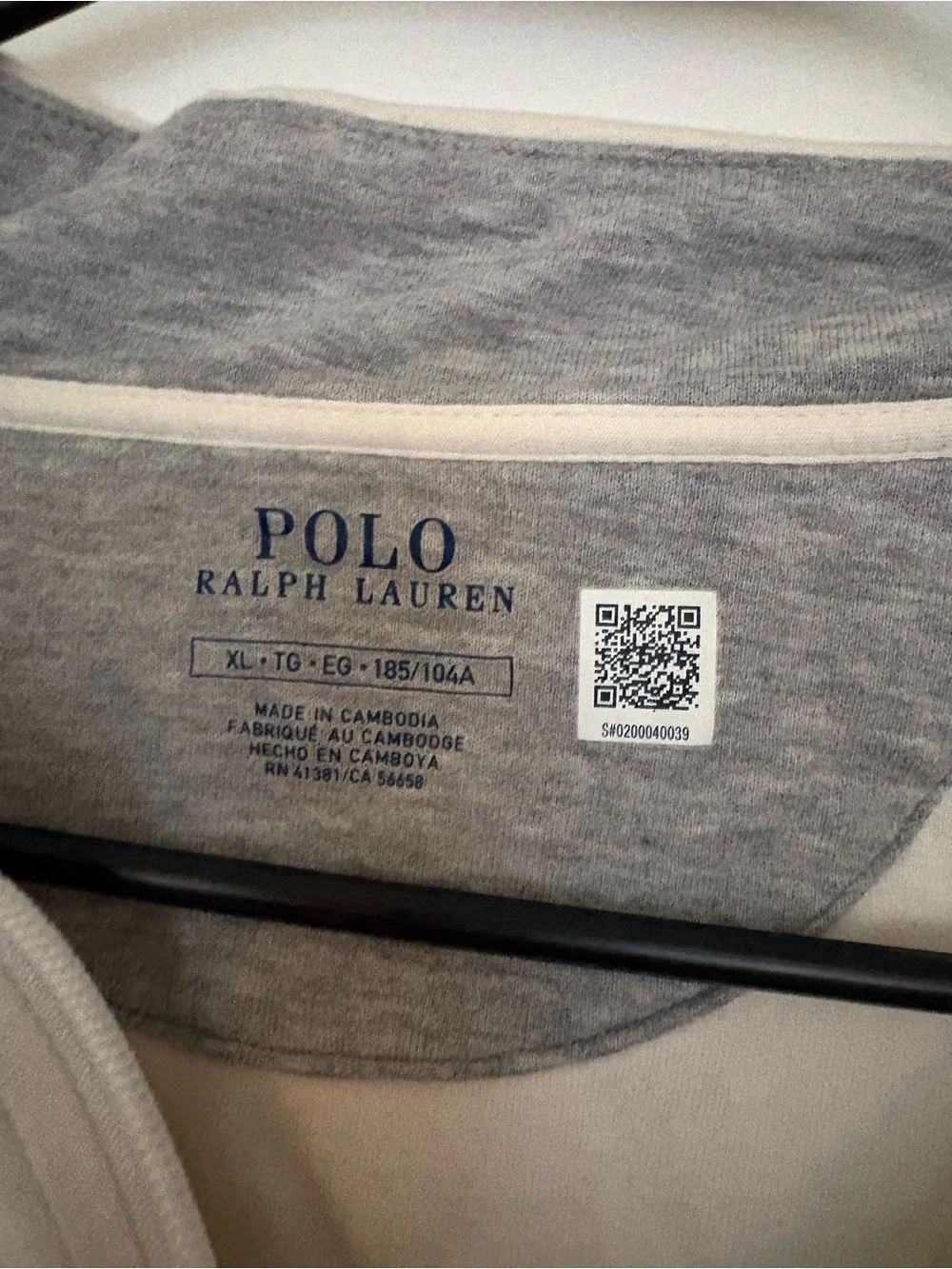 Polo by Ralph Lauren Gray and Cream Crewneck Sweatshirt